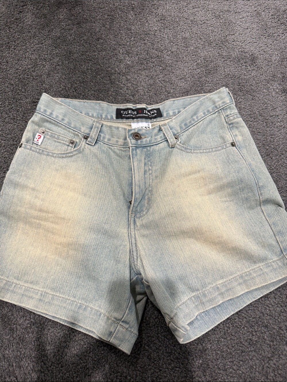 GUESS Light Wash Blue Denim Shorts